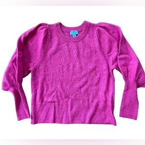CeCe Fuchsia Crew Neck Sweater